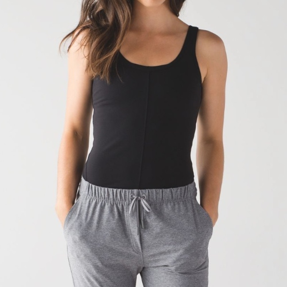 Lululemon Back At It Tank Top Black Scoop Back